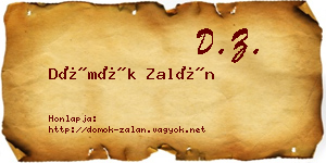 Dömök Zalán névjegykártya