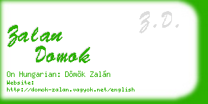 zalan domok business card